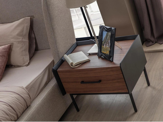 Design Komplett 4tlg Schlafzimmer Bett Nachttisch Modern Kommode Neu