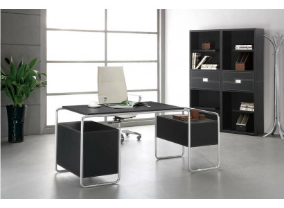 Design Luxus Möbel 3-tlg, Büro Set Schreibtisch und 2x Aktenschrank