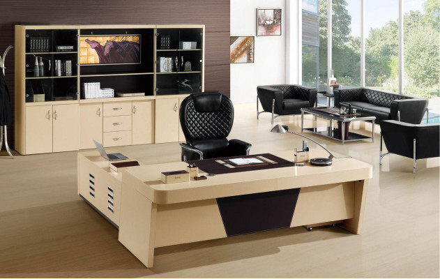 Design Tisch Eckschreibtisch Büro Chef Zimmer Schreibtische Praxis Kanzlei
