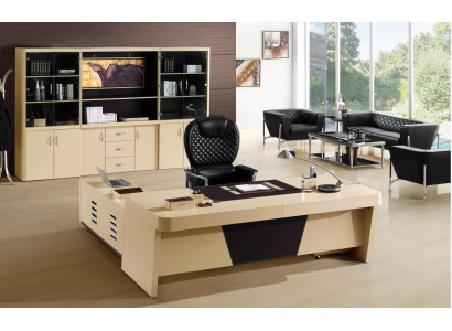 Design Tisch Eckschreibtisch Büro Chef Zimmer Schreibtische Praxis Kanzlei