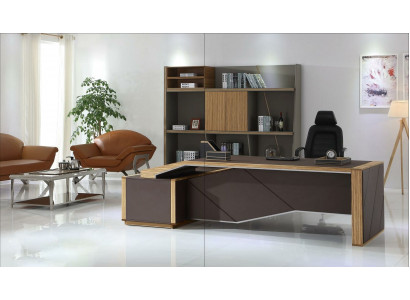 Designer Büro Arbeitzimmer Sessel Tisch Komplett Set Möbel 2tlg. Schreibtisch