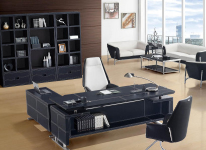 Eckschreibtisch Schreibtische Leder Computertisch Schreibtisch Tisch Büro