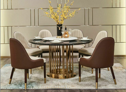 Edelstahl Esstisch Runder Tisch Design Luxus Italienische Möbel Rund