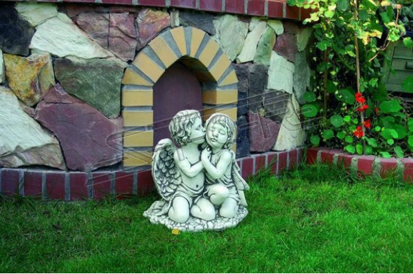 Engel Kinder Skulptur Design Figur Statue Garten Figuren Dekor Statuen