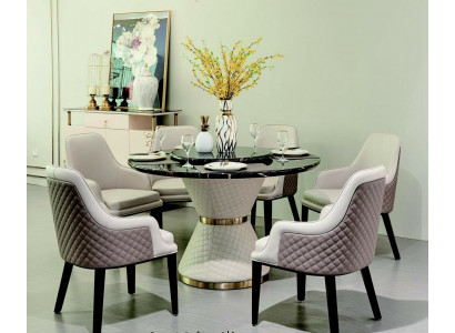 Esszimmer Design Möbel Stuhlgruppe Tisch 4 Lehn Stühle Set Garnitur