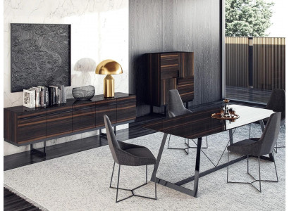 Esszimmer Set 7tlg Luxus Esstisch 4x Stühle Design Kommode Sideboard Neu
