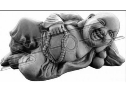 Figur Buddha Skulptur in Steinoptik. Große Skulptur für Garten Dekorative