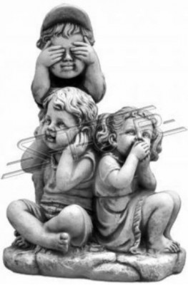 Figur Skulptur Spielende Kinder Garten Skulpturen Figuren Statuen