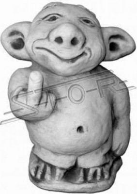 Figur Statue Garten Dekoration Deko Stinkefinger Mittelfinger Statuen Sofort