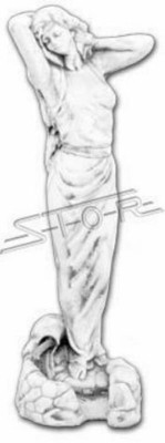 Frau 69cm Skulptur Design Figur Statue Garten Figuren Statuen