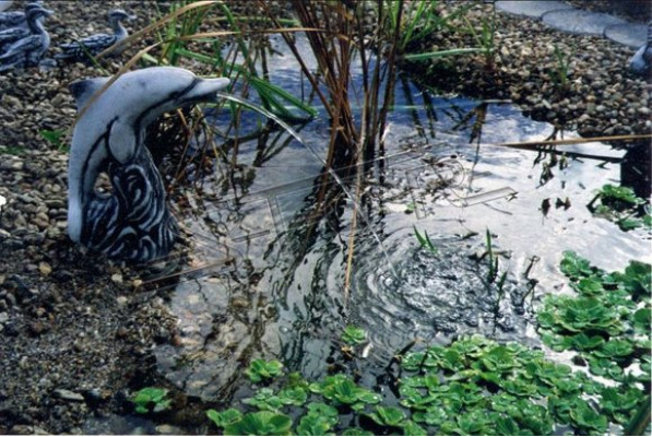 Garten Deko Delphin Statue Skulptur Figuren Skulpturen Designer