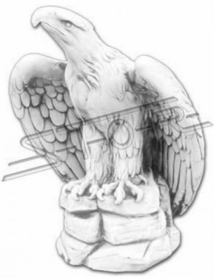 Garten Dekoration Adler Terrasse Stein Figuren Figur Statue Skulptur