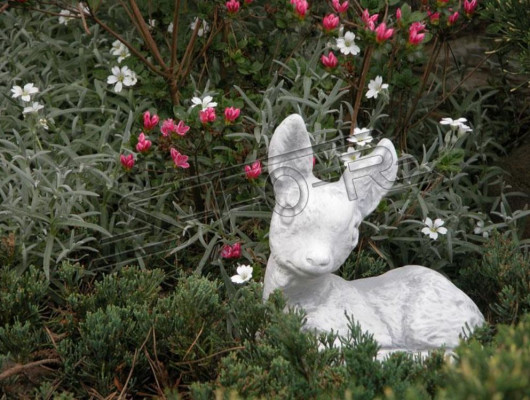 Garten Dekoration Bambi Terrasse Stein Figuren Figur Deko Statue