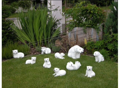 Garten Dekoration Eisbär Statue Skulptur Figuren Skulpturen Designer