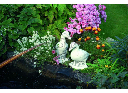 Garten Dekoration Ente Terrasse Stein Figuren Deko Figur Statue Skulptur