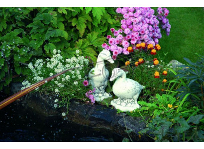 Garten Dekoration Ente Terrasse Stein Figuren Figur Deko Statue Skulptur