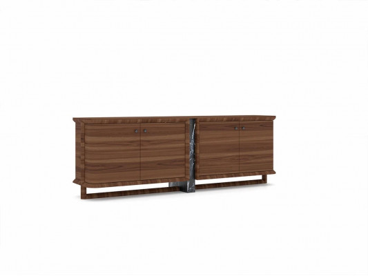Luxus Komplett Sideboard mit 2x Spiegel Design Holzschrank Esszimmer Möbel