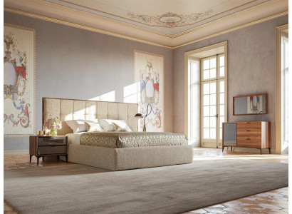 Luxus Möbel Schlafzimmer Modern Set 5tlg Doppel Bett 2x Nachttische Neu