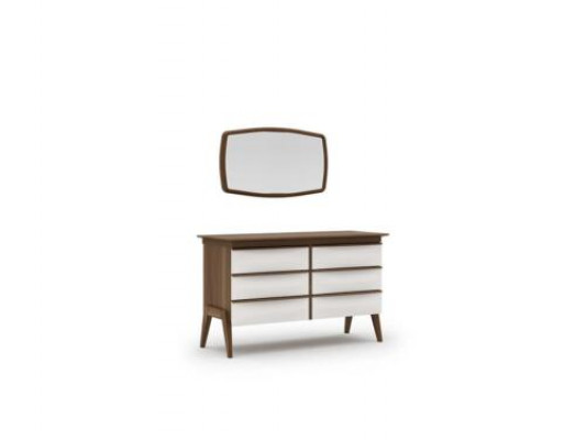 Modern Design Kommode mit Spiegel Schlafzimmer Luxus Schrank Neu Möbel