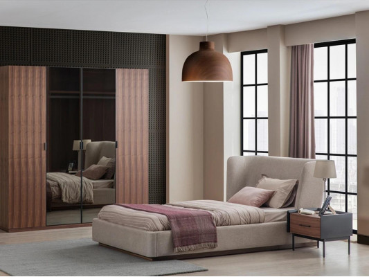 Modern Kleiderschrank Schlafzimmer Design Holzschrank Luxus Schrank Glastüren