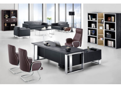 Moderne Büro Set Designermöbel Schreibtisch Regale Aktenschrank 2tlg.