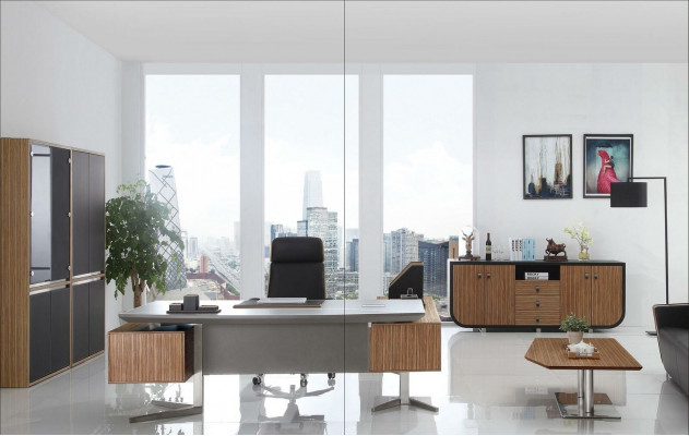 Moderne Büro Zimmer Set Office Einrichtung Komplett Set Deko Möbel Tisch