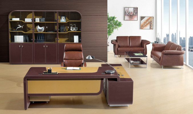 Moderne Büromöbel Ecke Schreibtisch Tisch Chef Schreibtisch + Kommode