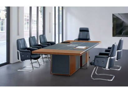 Moderner XXL Büro Konferenztisch Tische Holz Esszimmer Dekor Besprechungs