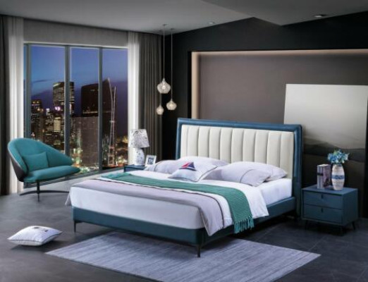 Schlafzimmer Gruppe Bett Luxus Möbel Betten Nachttische 3tlg. Garnitur