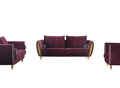 Sofa Couch Polster 2 Sitzer Sofas Couchen Sitz Garnituren Design Club Samt