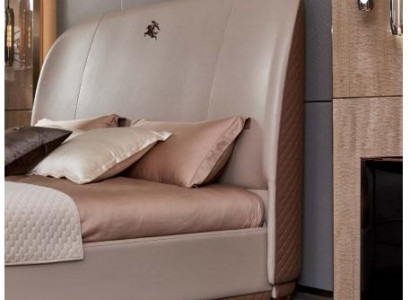 Bett 2x Nachttisch Leder Holz Schlafzimmer Lederbett Modern Design Möbel