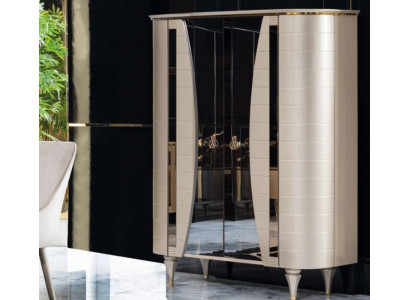 Schränke Holz Vitrinen Glas Schrank Echtholz Vitrine Wohnzimmer Möbel Anrichte