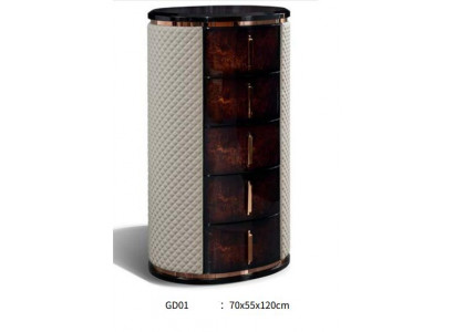 Hochkommode Braune Luxus Schrank Modern Design Möbel Holz Kommoden Wohnzimmer