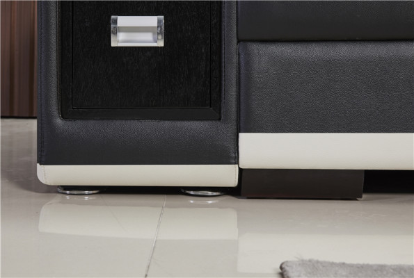 Ledersofa Wohnlandschaft Eck Garnitur Design Modern L-Form Ecksofa