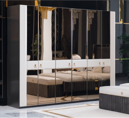 Schlafzimmer Komplett Set Bett Nachttisch Hocker 5tlg Design Holz Möbel Sets Neu