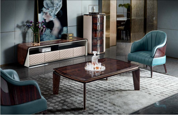 Couchtisch Dunkelbraun Holz Luxus Wohnzimmer Neu Modern Design