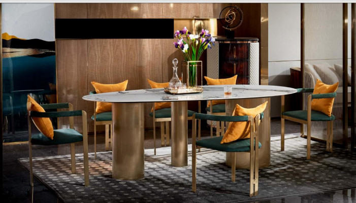 Esstisch Marmor Edelstahl Neu Kreative Modern Design Möbel Luxus