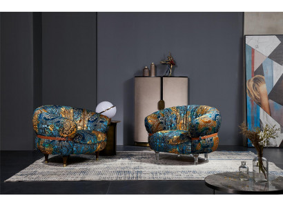 Design Sessel Couch Sofa Relax Stoff Lounge Luxus Fernseh Club Polster