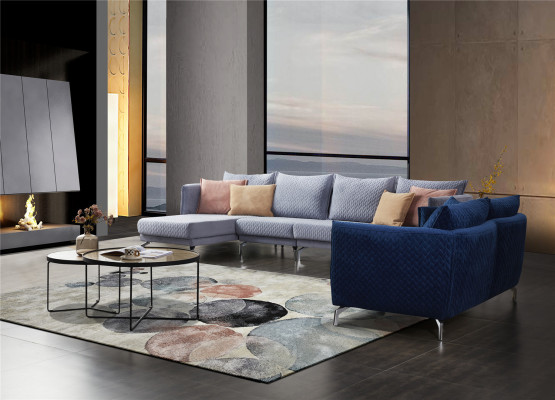 Moderne Sofa Eckgarnitur L Form Polster Sitz Ecke Couch Garnitur Textil