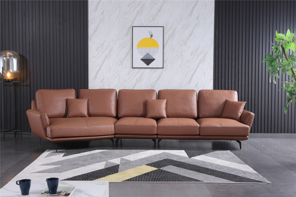 Ledersofa Wohnlandschaft Ecksofa L-Form Ecke Set Garnitur Modern Sofa