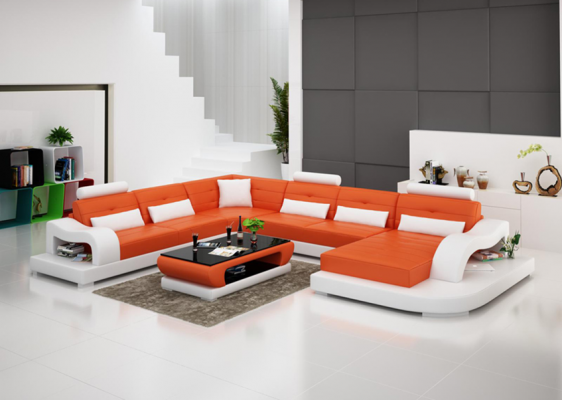 Ecksofa Sofa Couch Polster Eck Sitz Wohnlandschaft Garnitur U Form
