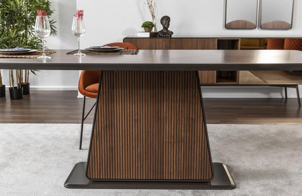 Essecke Essgruppe Esszimmer Esstisch Stühle Sideboard 9tlg Holz Braun