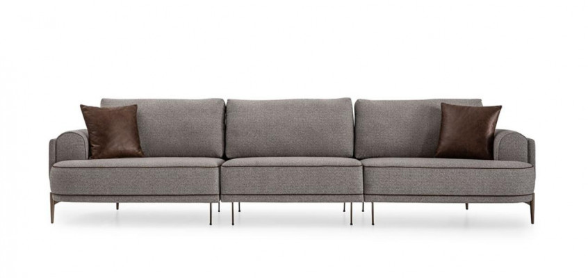Dreisitzer Sofa 3 Sitzer Stoffsofa Sofas Modern Grau Stoff Couch Neu