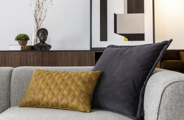 Dreisitzer Sofa 3 Sitzer Stoffsofa Sofas Modern Grau Stoff Couch Neu