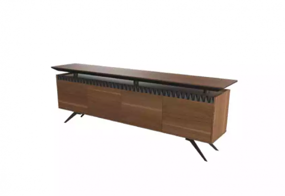Arbeitszimmer Büro Schreibtisch Couchtisch Sideboard Modern Holz Braun