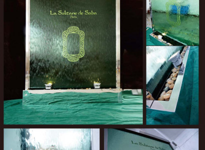 Wasserwand Wassersäule Wasserfall Led Trennwand Luxus Design