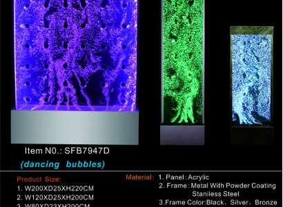 Wassersäule wasserwand Wasserfall Led Luxus Design Einrichtung Metall