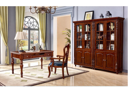 Büro Set Schreibtisch Arbeitszimmer 4tlg. Stuhl 2x Bücherregal Büro Einrichtung