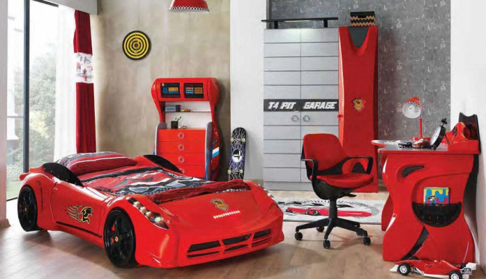 Tankstelle Kommode mit Schubladen Kinderzimmer Modern Möbel Regal Holz Zimmer