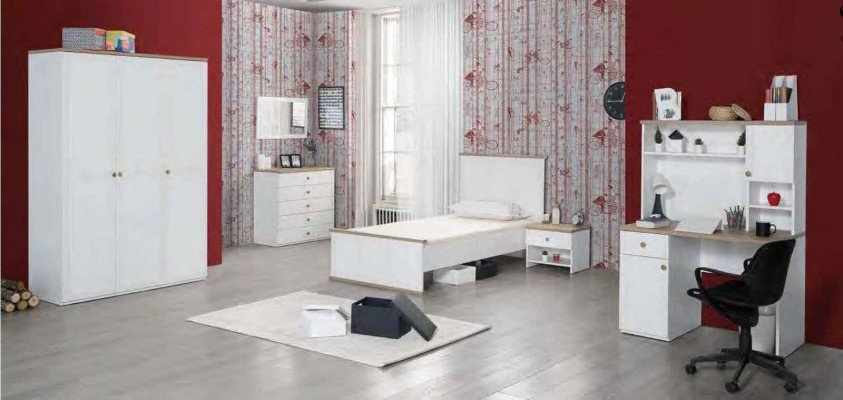 Modern Schreibtisch Holz Schlafzimmer Jugend Kinder Zimmer Weiß Möbel Design Neu